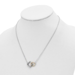14K Two-Tone Lab Grown Diamond VS/SI FGH Square Interlocking Necklac - Image 3