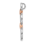 14K Two-Tone Lab Grown Dia. VS/SI FGH 3 Circle Drop Pendant - Image 2