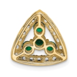 14K Lab Grown Diamond VS/SI FGH & Cr Emerald Triangle Pendant - Image 3