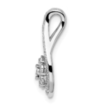 14K White Gold Lab Grown VS/SI FGH Dia Polished Fancy Chain Slide - Image 2