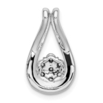 14K White Gold Lab Grown VS/SI FGH Dia Polished Fancy Chain Slide - Image 3