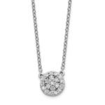 14K White Gold Lab Grown VS/SI FGH Dia 18in Necklace