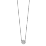 14K White Gold Lab Grown VS/SI FGH Dia 18in Necklace - Image 2