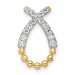 14K Lab Grown Diamond VS/SI FGH Teardrop Pendant