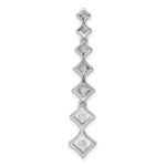 14K White Gold Lab Grown Dia SI1/SI2, G H I, Complete 7-Stone Chain Slide Pendant - Image 3
