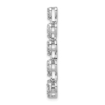 14K White Gold Lab Grown Dia VS/SI FGH 5 Heart Chain Slide Pendant - Image 2