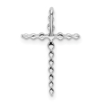 14K White Gold Lab Grown Diamond VS/SI FGH Cross Chain Slide Pendant - Image 3