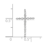 14K White Gold Lab Grown Diamond VS/SI FGH Cross Chain Slide Pendant - Image 4