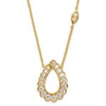 14K Lab Grown Diamond VS/SI FGH Teardrop Necklace