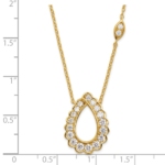 14K Lab Grown Diamond VS/SI FGH Teardrop Necklace - Image 3