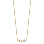 14K Lab Grown Diamond VS/SI FGH Branch with Leaves Necklace - Image 2