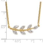 14K Lab Grown Diamond VS/SI FGH Branch with Leaves Necklace - Image 3
