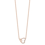14K Rose Gold Lab Grown Diamond VS/SI FGH Intertwined Hearts Necklac - Image 2