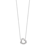 14K White Gold Lab Grown Diamond VS/SI FGH Heart Necklace - Image 2