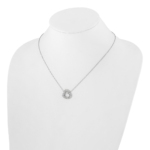 14K White Gold Lab Grown Diamond VS/SI FGH Heart Necklace - Image 4