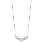 14K Two-Tone Lab Grown VS/SI FGH Dia Linked Teardrop Necklace - Image 2