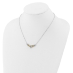 14K Two-Tone Lab Grown VS/SI FGH Dia Linked Teardrop Necklace - Image 3