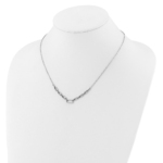 14K White Gold Lab Grown VS/SI FGH Dia Fancy Link Necklace - Image 3