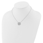 14K White Gold Lab Grown VS/SI FGH Dia Fancy Design Necklace - Image 3