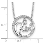 14K White Gold Lab Grown VS/SI FGH Dia Fancy Design Necklace - Image 5