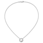14K White Gold Lab Grown VS/SI FGH Dia Fancy Swirl Design Necklace - Image 4