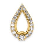 14K Lab Grown Diamond VS/SI FGH Pear Shape Chain Slide Pendant