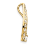 14K Lab Grown Diamond VS/SI FGH Pear Shape Chain Slide Pendant - Image 2
