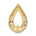 14K Lab Grown Diamond VS/SI FGH Pear Shape Chain Slide Pendant - Image 3