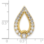 14K Lab Grown Diamond VS/SI FGH Pear Shape Chain Slide Pendant - Image 4