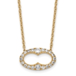 14K Lab Grown Diamond VS/SI FGH Oval Necklace