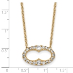 14K Lab Grown Diamond VS/SI FGH Oval Necklace - Image 5