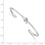 Sterling Silver Polished Knot Bangle - Image 3