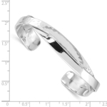 Sterling Silver Rhod-plated Plain 6mm Hammered Bands Bangle - Image 3