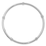 Sterling Silver Rhodium-plated Slip-on Bangle - Image 2
