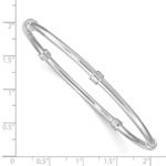 Sterling Silver Rhodium-plated Slip-on Bangle - Image 3