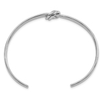 Sterling Silver Rhodium-plated Polished Knot Cuff Bangle - Image 2