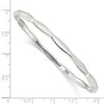 Sterling Silver Scalloped Slip-on Bangle - Image 3