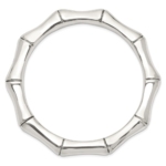 Sterling Silver Polished Bamboo Slip-on Bangle - Image 2