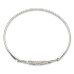 Sterling Silver Polished Celtic Bangle - Image 2
