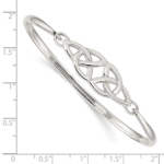 Sterling Silver Polished Celtic Bangle - Image 3