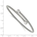 Sterling Silver Textured Flexible Bangle - Image 3