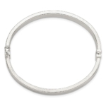 Sterling Silver Polished & Textured Hinged Bangle - Image 2