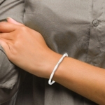Sterling Silver Polished 5mm Cuff Bangle - Image 4