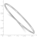 Sterling Silver Rhodium-plated Slip On Bangle - Image 3