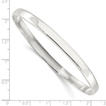 Sterling Silver Polished Solid Slip-on Bangle Bracelet - Image 3