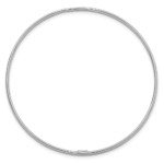 Sterling Silver Rhodium-plated Polished 2.40mm Slip on Bangle - Image 2
