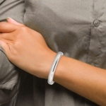 Sterling Silver 9mm Cuff Bangle - Image 4