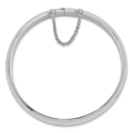 Sterling Silver Rhodium-plated D/C 12mm Fancy Hinged Bangle Bracelet - Image 2