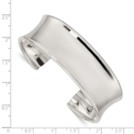 Sterling Silver 20mm Cuff Bangle Bracelet - Image 3