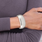 Sterling Silver 28.5mm Cuff Bangle Bracelet - Image 4